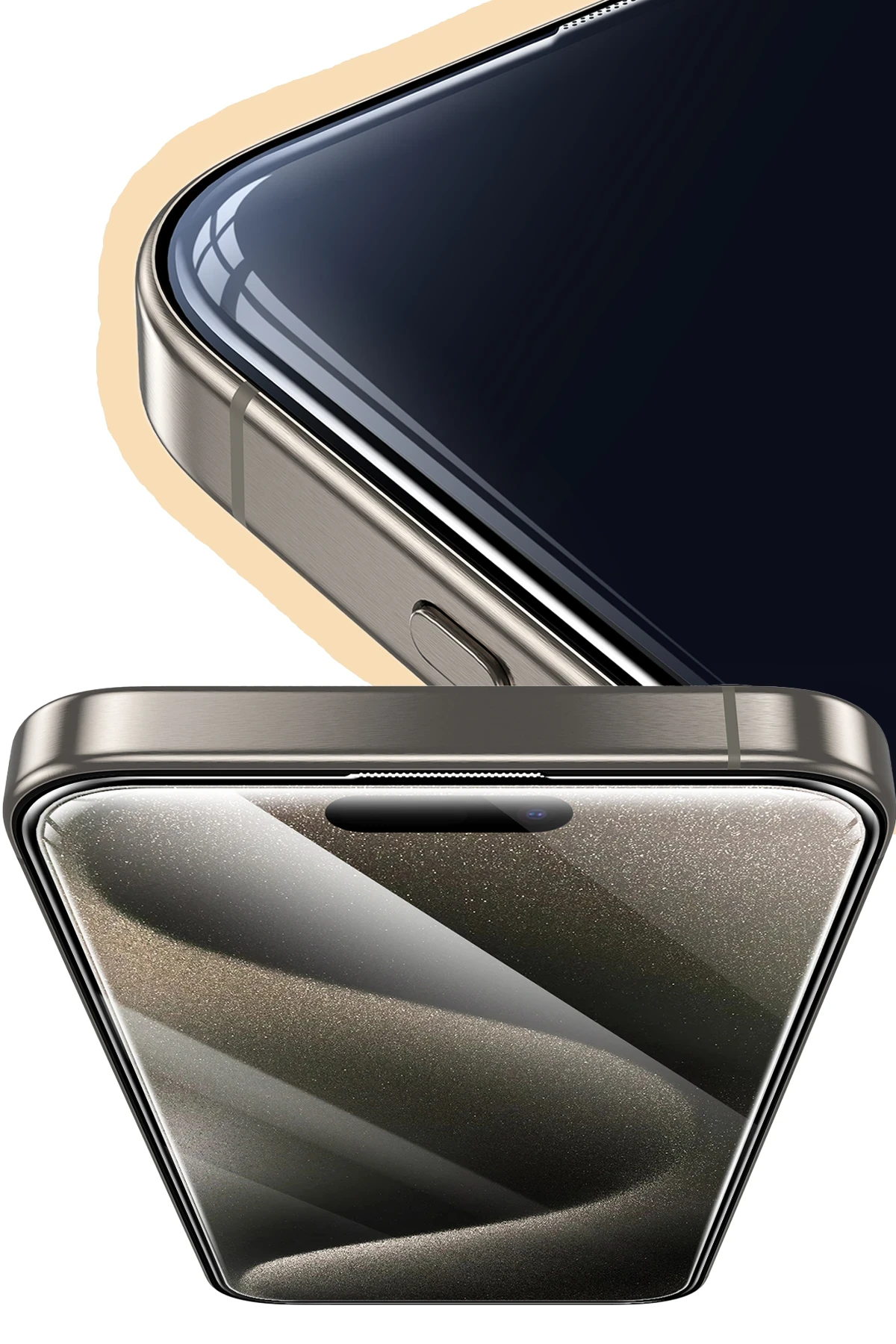 Keephone iPhone 15 Pro Max UltraCurve HD 3D Cam Ekran Koruyucu