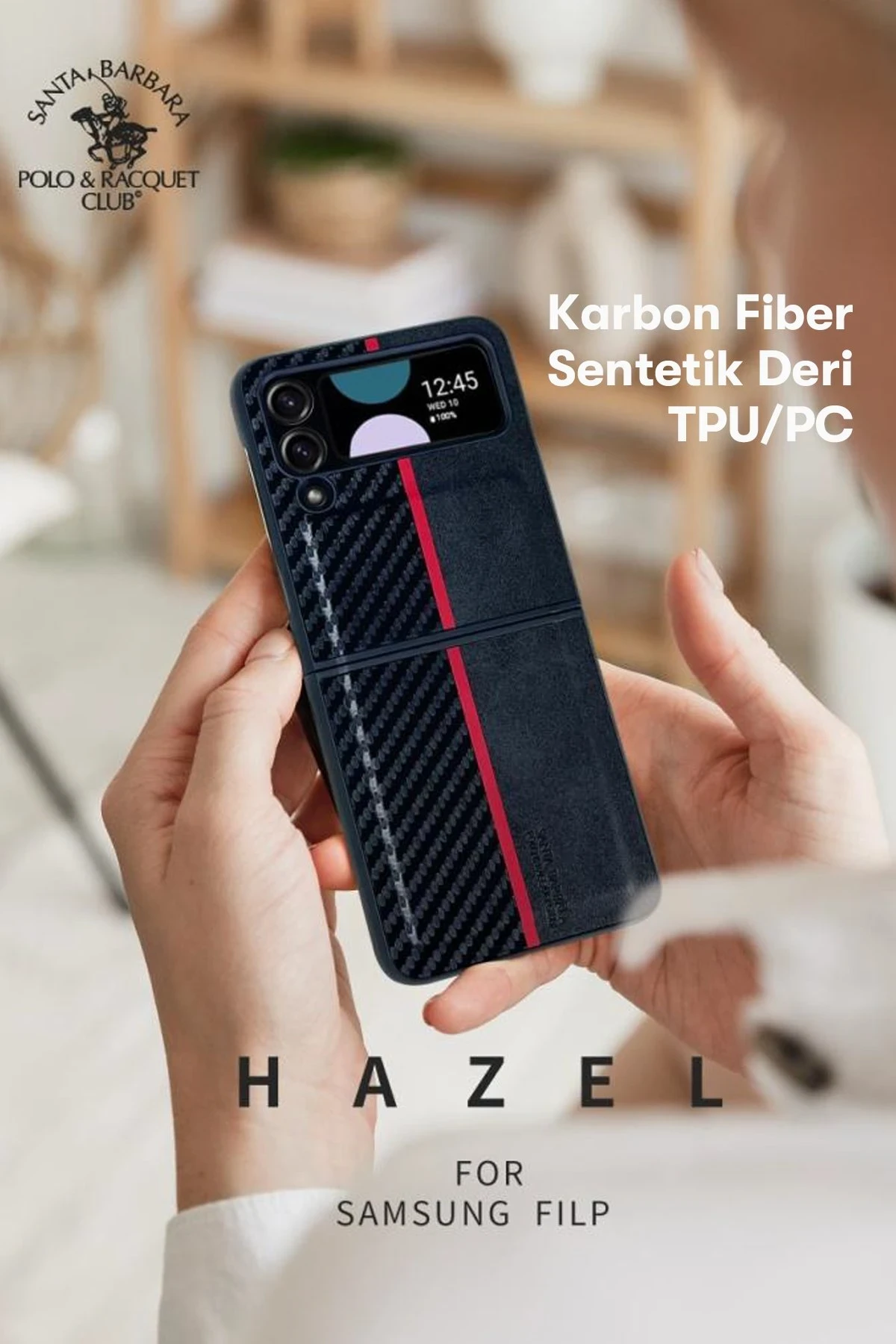 Santa Barbara Polo Racquet Club Samsung Galaxy Z Flip 4 Hazel Karbon Kapak