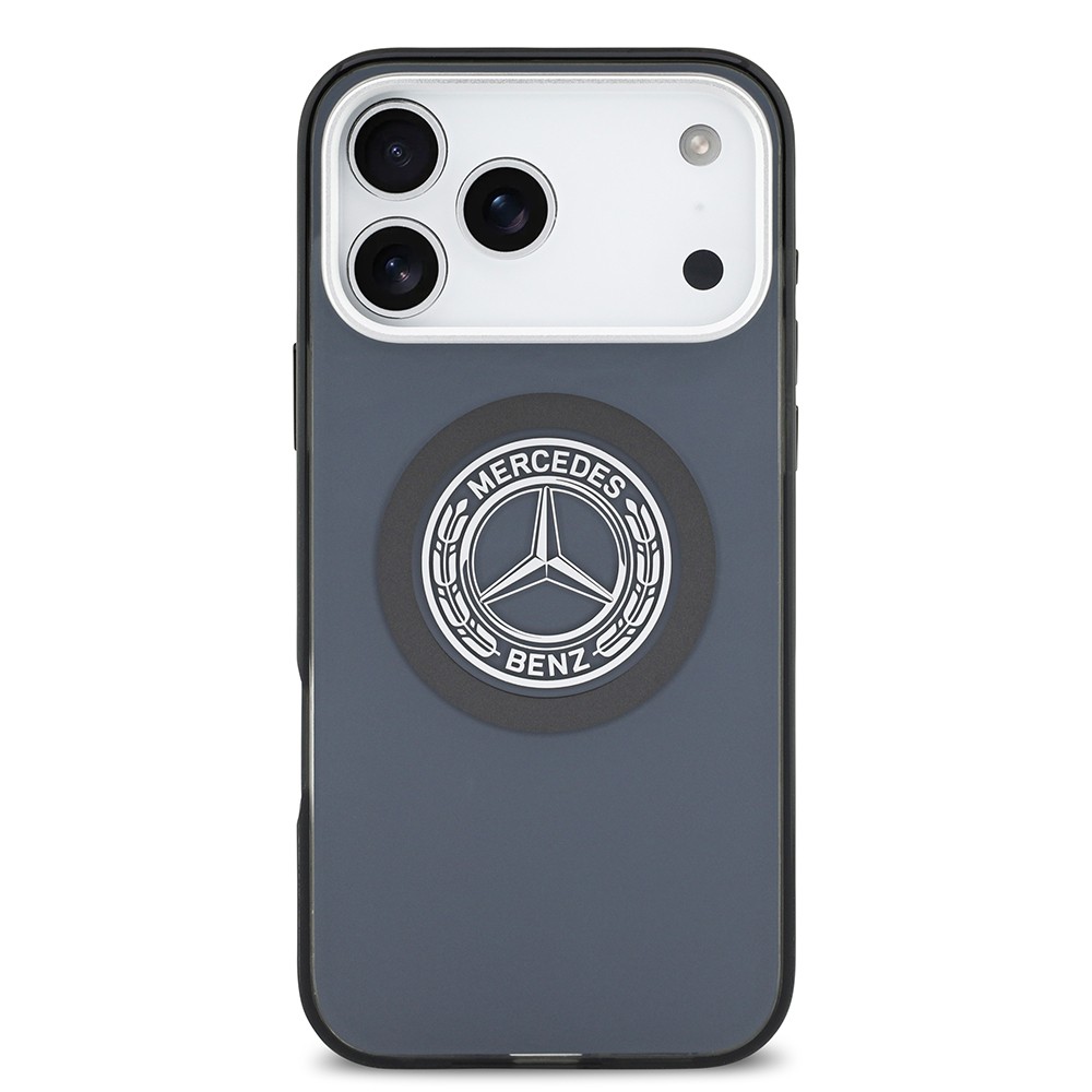 Apple iPhone 17 Pro Max Kılıf Mercedes Benz Orjinal Lisanslı M-safe Şarj Özellikli Çift Katmanlı PC Nostaljik Yıldız Dizayn Kapak