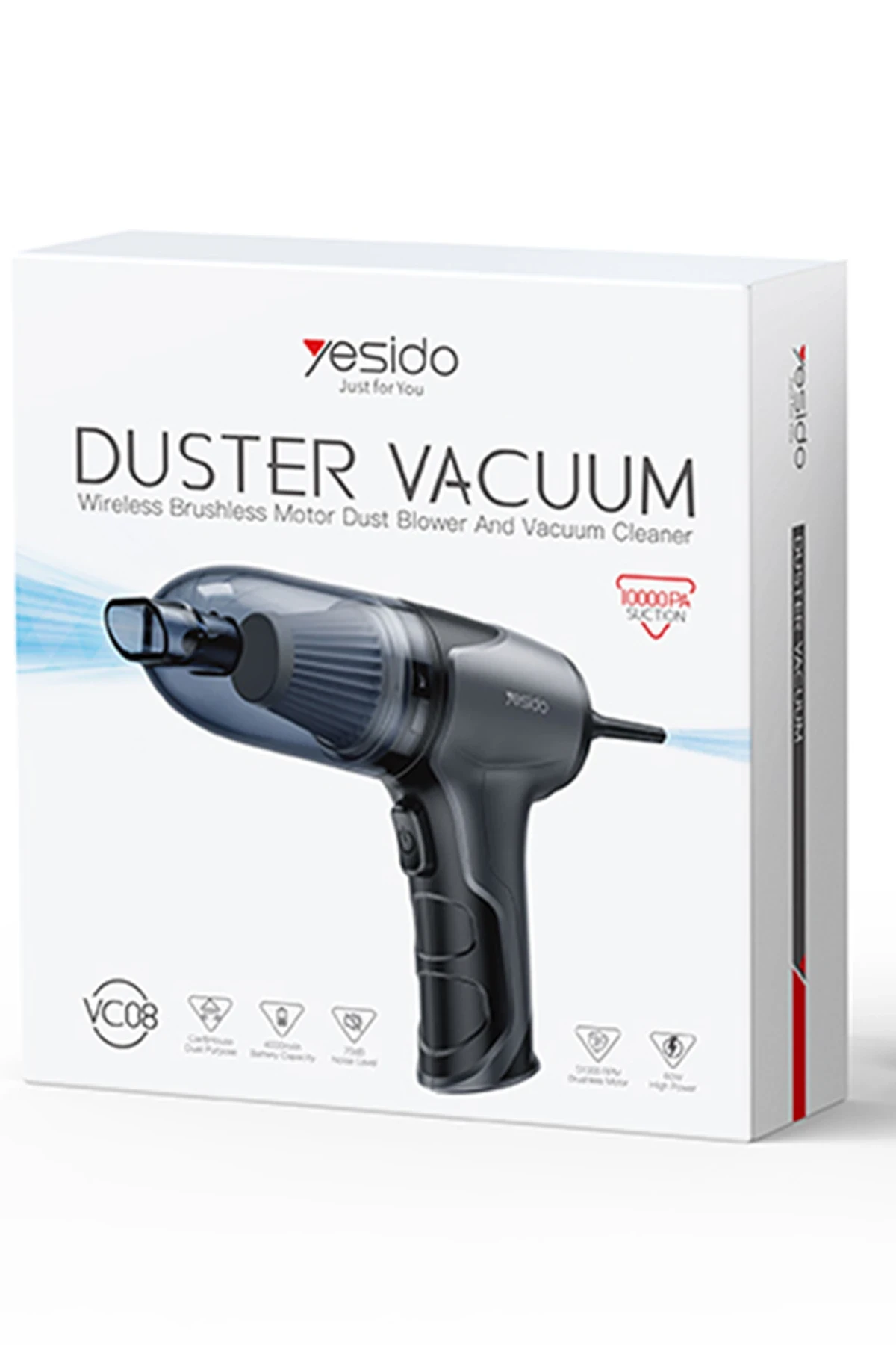 Yesido VC08 Çok Fonksiyonlu 4.000 mAh Bataryalı Kablosuz Süpürge ve Hava Kompresörü