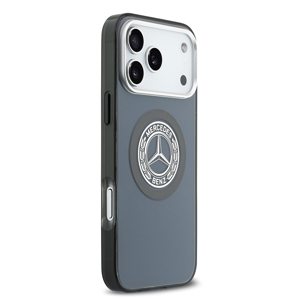 Apple iPhone 17 Pro Max Kılıf Mercedes Benz Orjinal Lisanslı M-safe Şarj Özellikli Çift Katmanlı PC Nostaljik Yıldız Dizayn Kapak