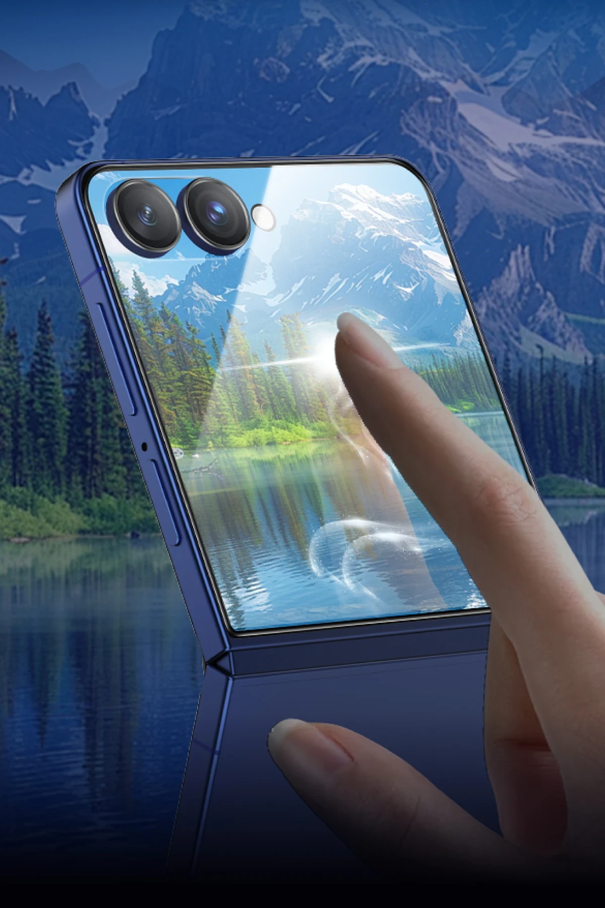 Keephone Samsung Galaxy Z Flip 7 Crystal Combo 2.5D HD Ekran Koruyucu