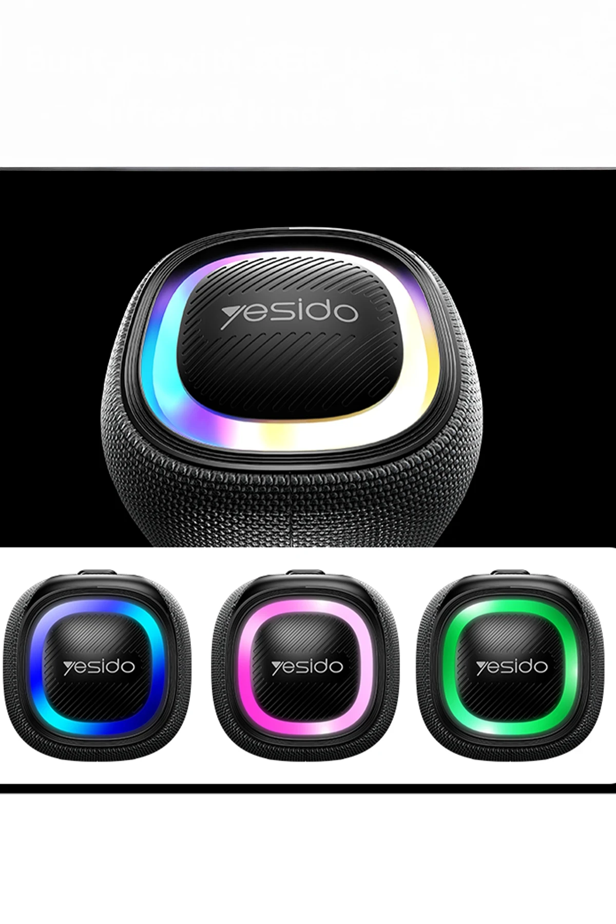 Yesido YSW21 2 Adet 40W ve 2 Adet 20W Dahili Hoparlörlü Harici Mikrofonlu BT 5.0 RGB Kablosuz Hoparlör
