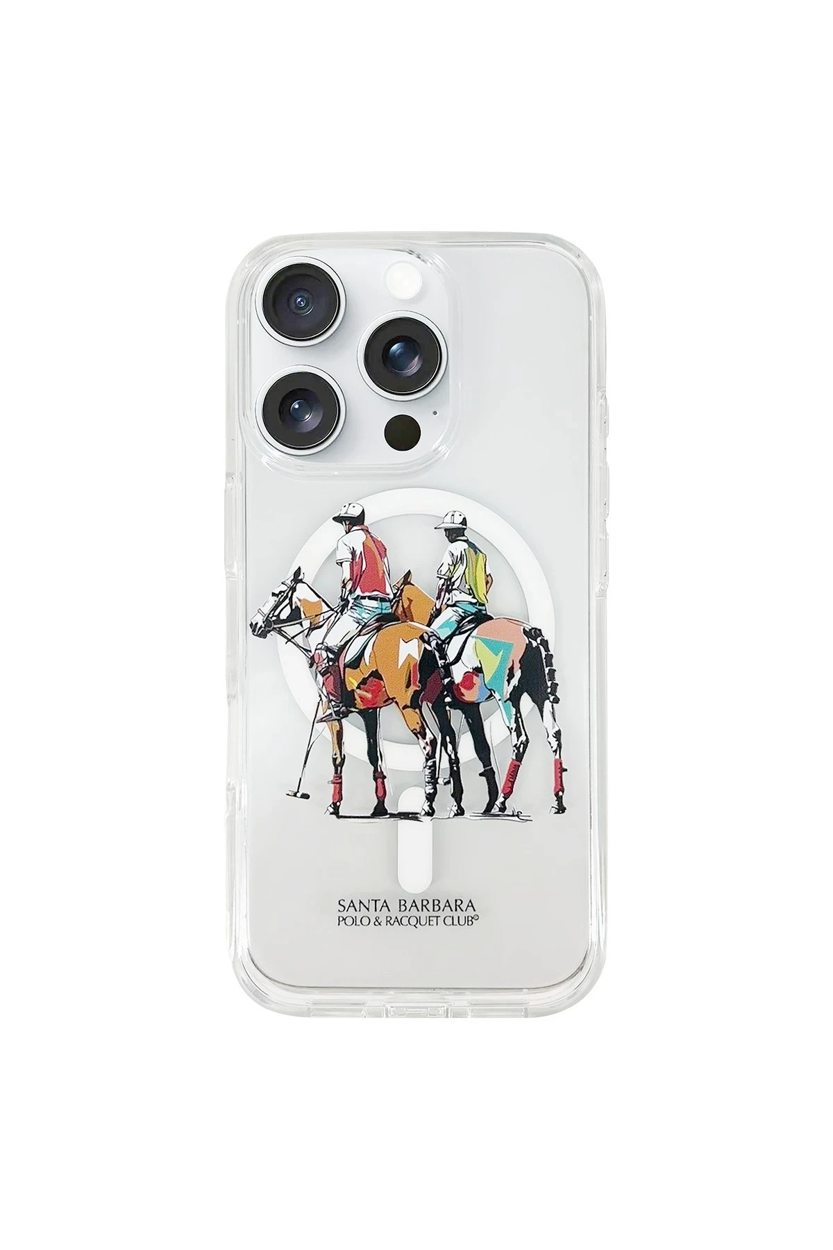 Santa Barbara Polo Racquet Club iPhone 16 Pro Max Willie Şeffaf Magsafe Kapak - Geometry