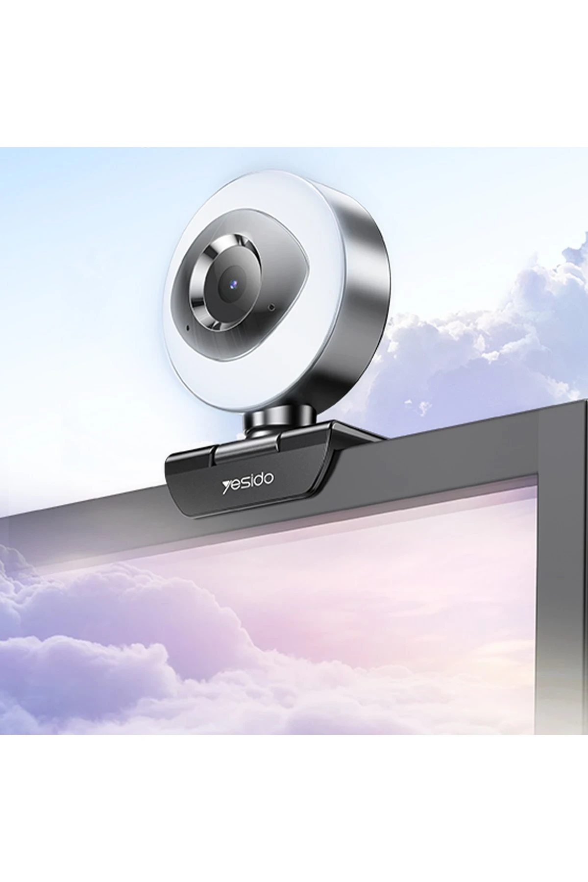 Yesido KM20 2K 4MP Led Aydınlatmalı USB Web Kamera