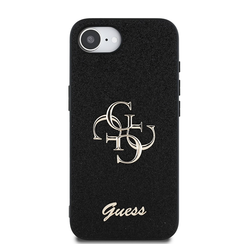Apple iPhone 16E Kılıf Guess Orjinal Lisanslı 4G Büyük Metal Logolu Glitter Kapak