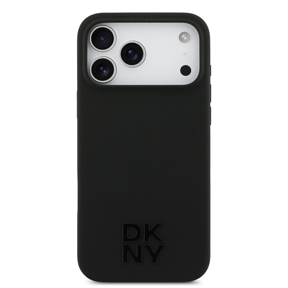 Apple iPhone 17 Pro Max Kılıf DKNY Orjinal Lisanslı M-safe Şarj Özellikli Metal Logolu Silikon Kapak
