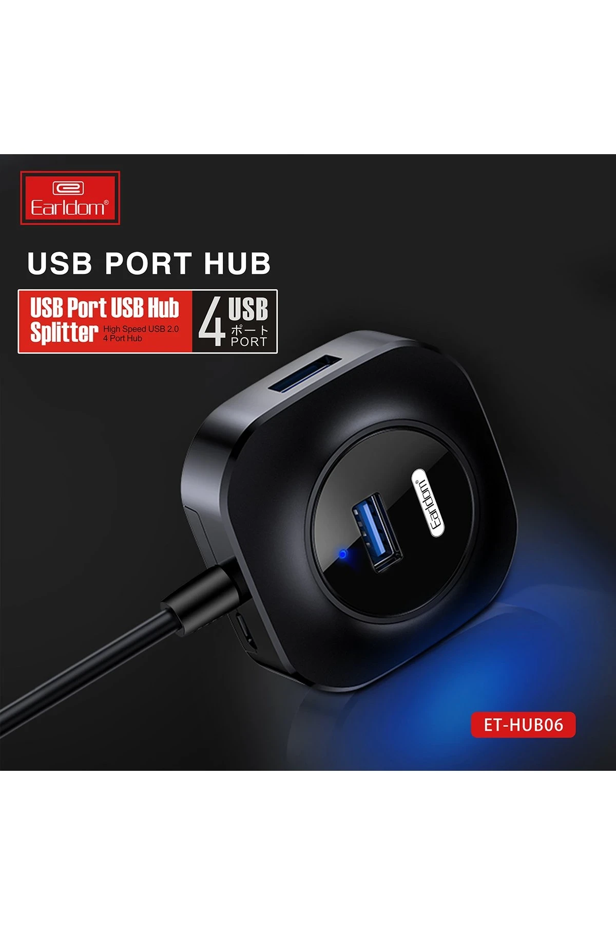 Earldom HUB06 Tak Çalıştır 4 Adet Usb 2.0 Çıkışlı Usb Çoklayıcı