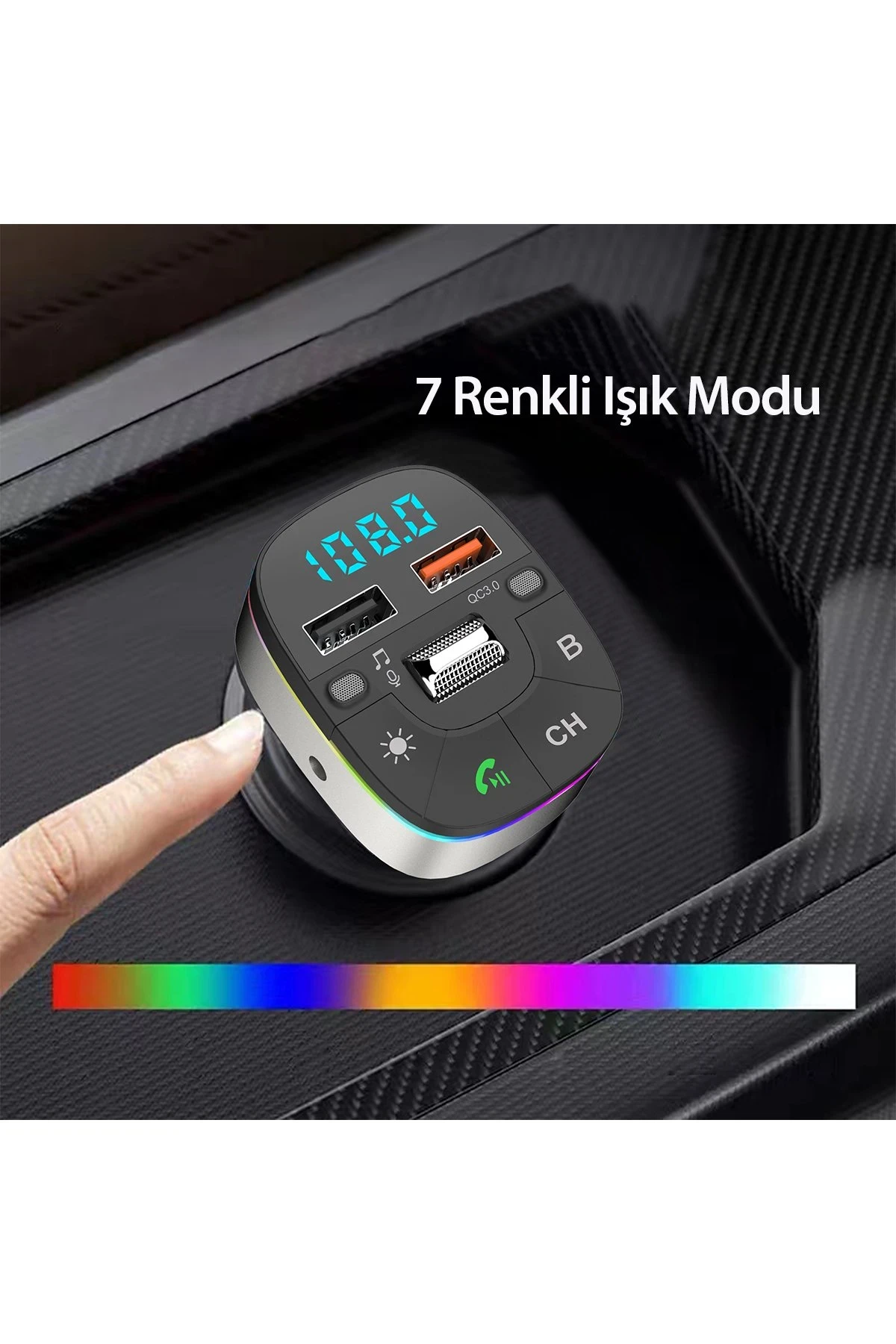 Earldom M74 Bluetooth USB3.0 Dijital FM Transmitter