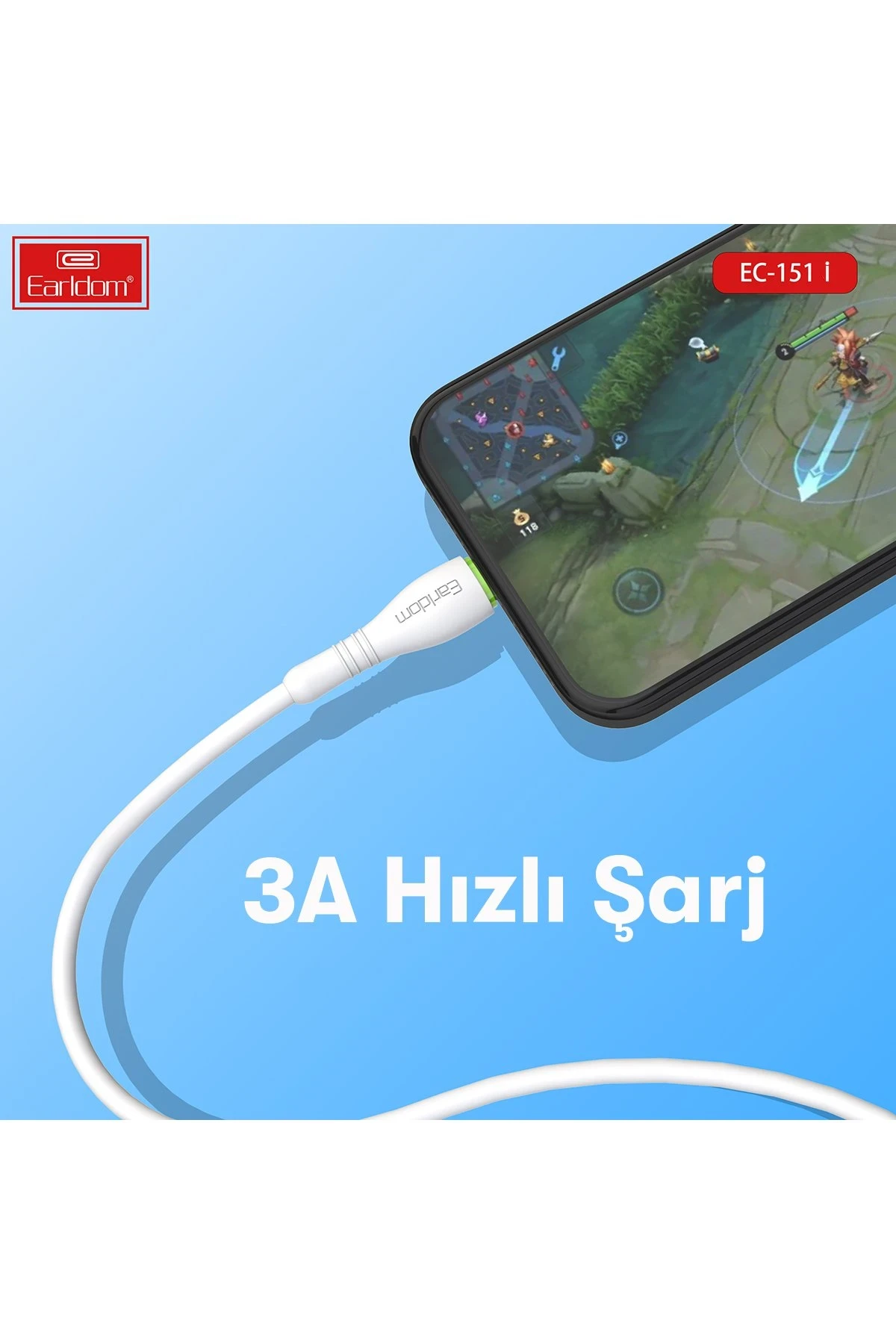 Earldom EC-151i PD 20W Type-C to Lightning 1M Hızlı Şarj Kablosu
