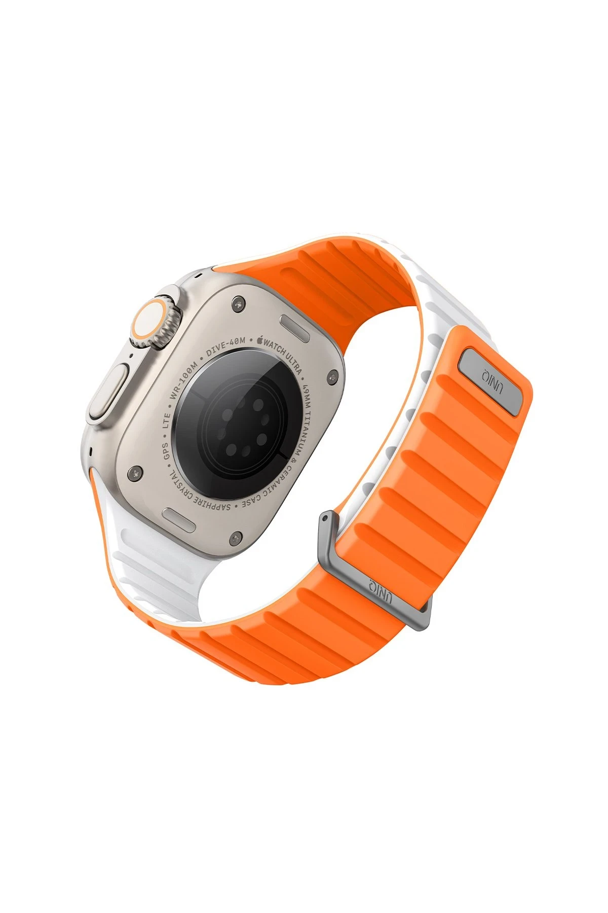 Uniq Watch Ultra 49mm Revix Evo Reversible Manyetik Kordon - Turuncu-Beyaz