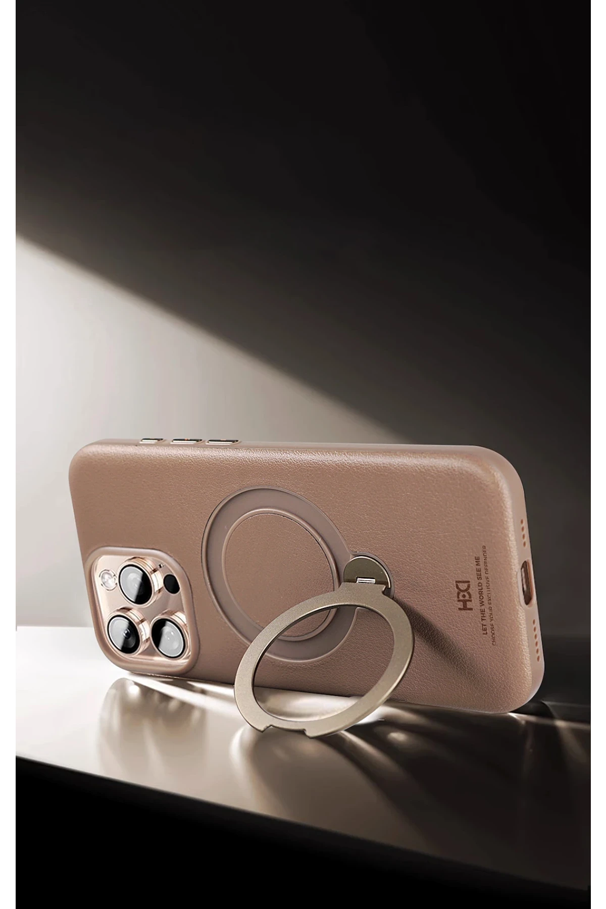 HDD iPhone 16 Pro Vapor Deri Magsafe Standlı Kılıf