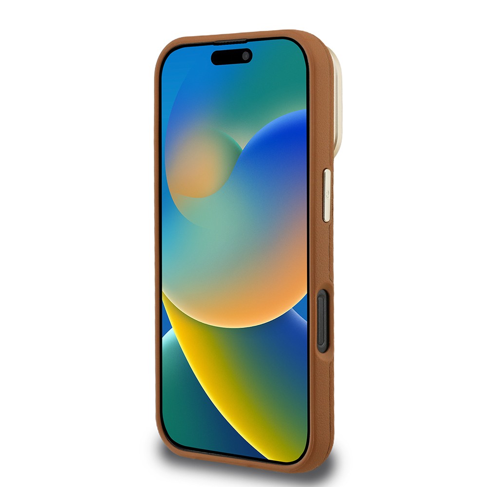 Apple iPhone 16 Pro Max Kılıf Guess Orjinal Lisanslı Grained Yazı Logolu Kamera Standlı Kapak