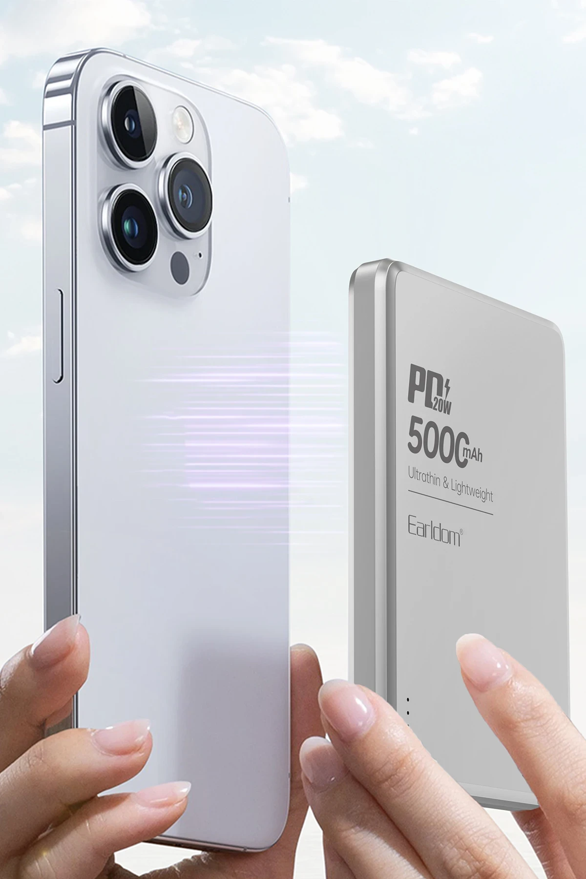 Earldom PD53 5.000 mAh 15W Kablosuz Şarj ve 20W Type-C Çıkışlı PD Hızlı Şarj Powerbank