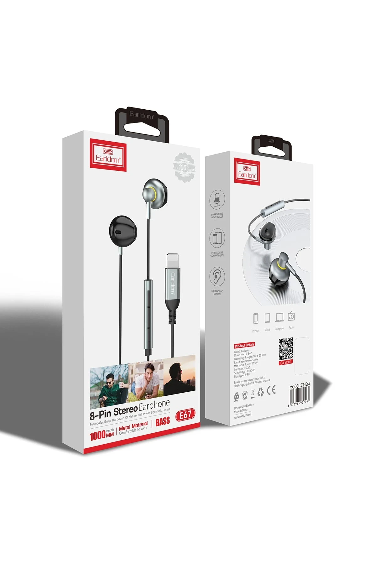 Earldom E67 Lightning Kablolu Kulaklık