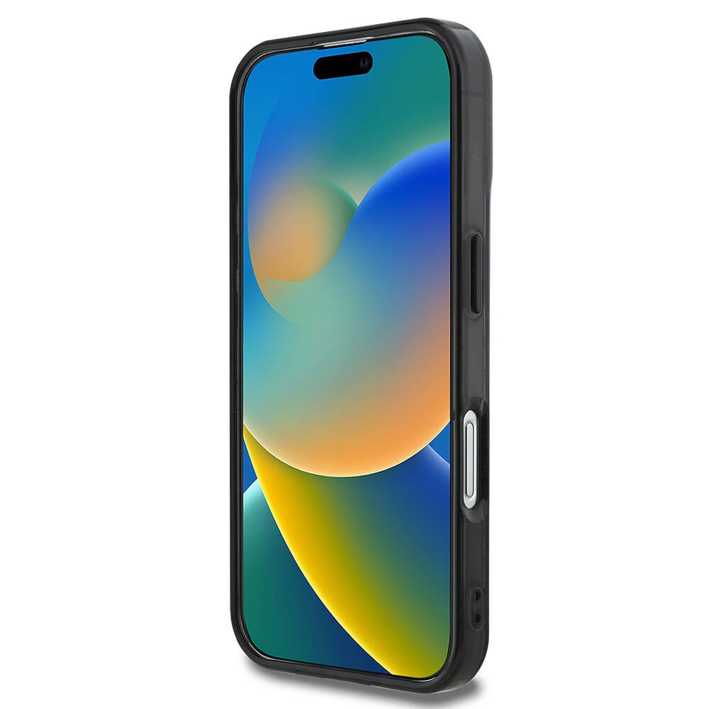 Apple iPhone 16 Plus Kılıf Guess Orjinal Lisanslı M-safe Şarj Özellikli 4G Desenli IML Yazı Logolu Peony Kapak