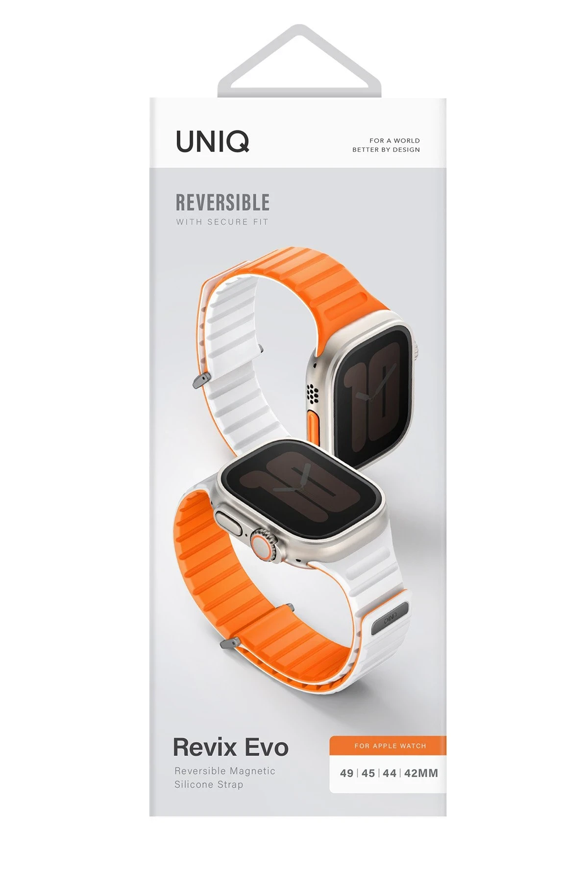 Uniq Watch Ultra 49mm Revix Evo Reversible Manyetik Kordon - Turuncu-Beyaz