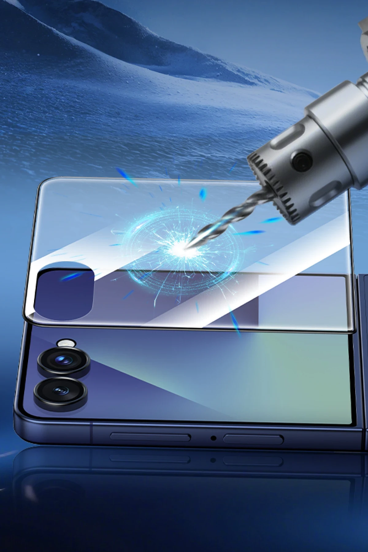 Keephone Samsung Galaxy Z Flip 7 Crystal Combo 2.5D HD Ekran Koruyucu