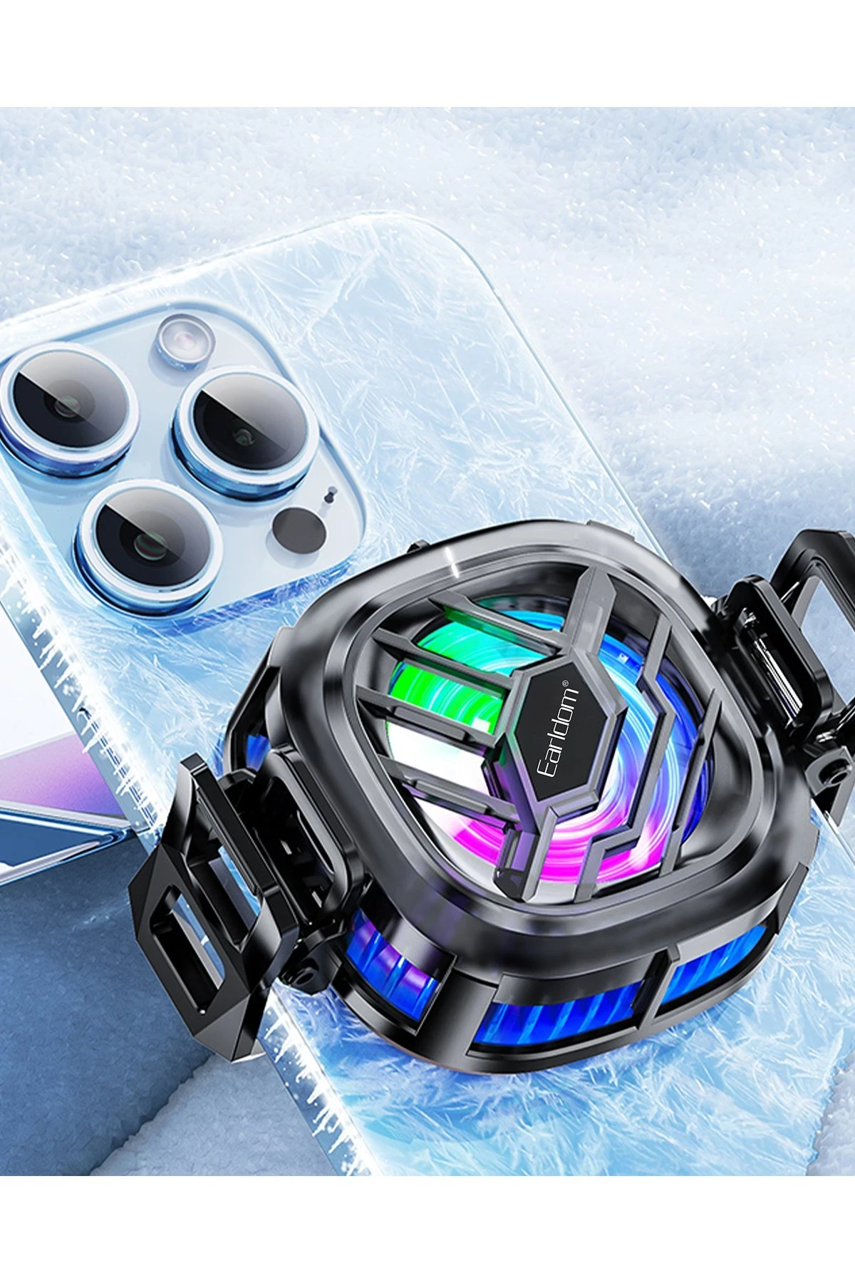 Earldom F12 RGB Radyatör Telefon Soğutucu Fan