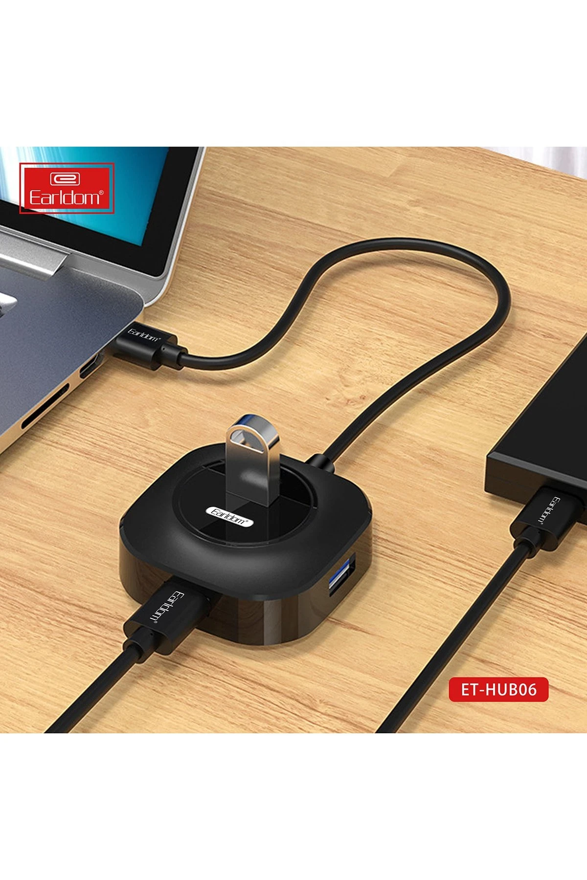 Earldom HUB06 Tak Çalıştır 4 Adet Usb 2.0 Çıkışlı Usb Çoklayıcı