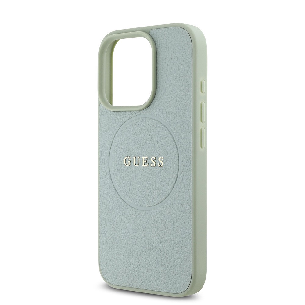 Apple iPhone 16 Pro Kılıf Guess Orjinal Lisanslı M-safe Şarj Özellikli Yazı Logolu Grained Kapak