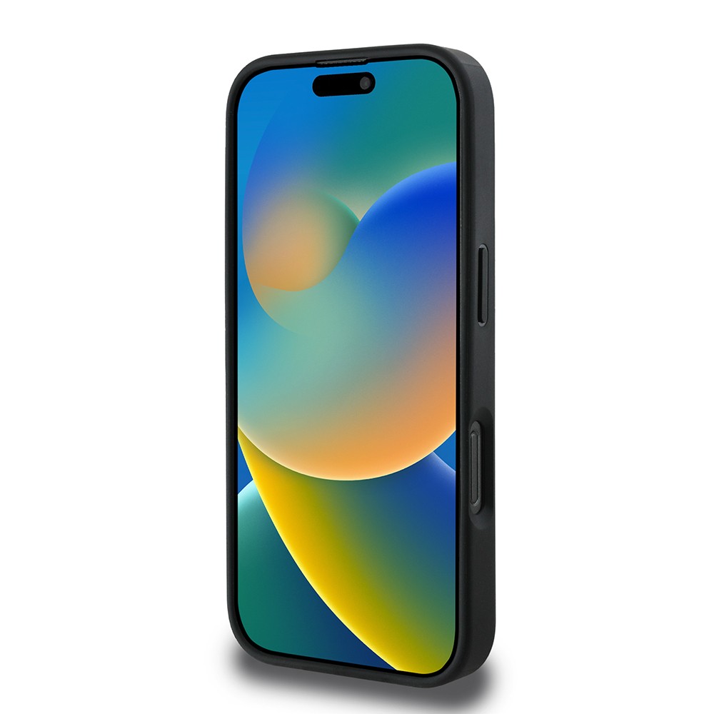 Apple iPhone 16 Pro Max Kılıf Guess Orjinal Lisanslı M-safe Şarj Özellikli Yazı Logolu Circle Classic Kapak