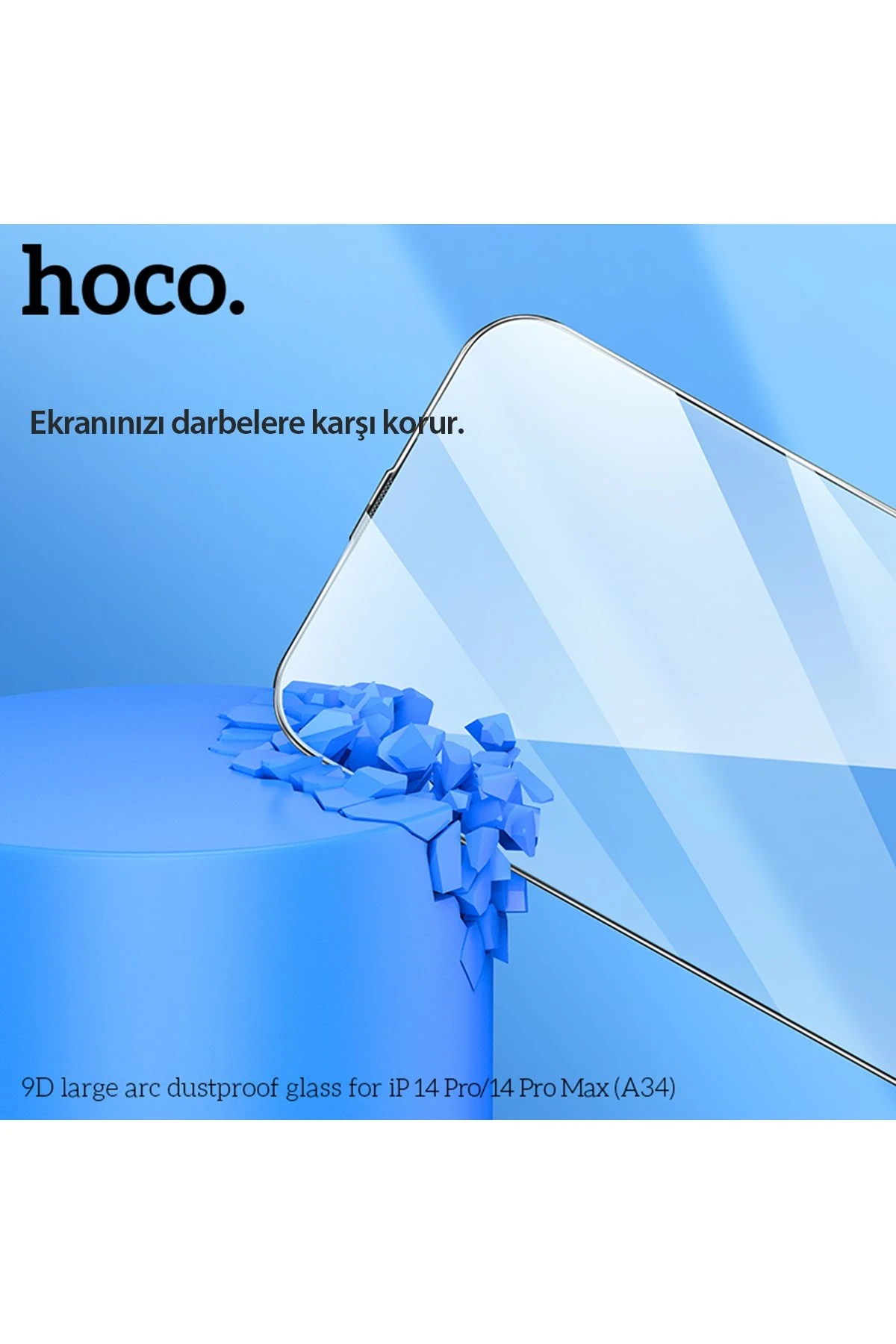 Hoco. iPhone 14 Pro Max 9D Dustproof Cam Ekran Koruyucu