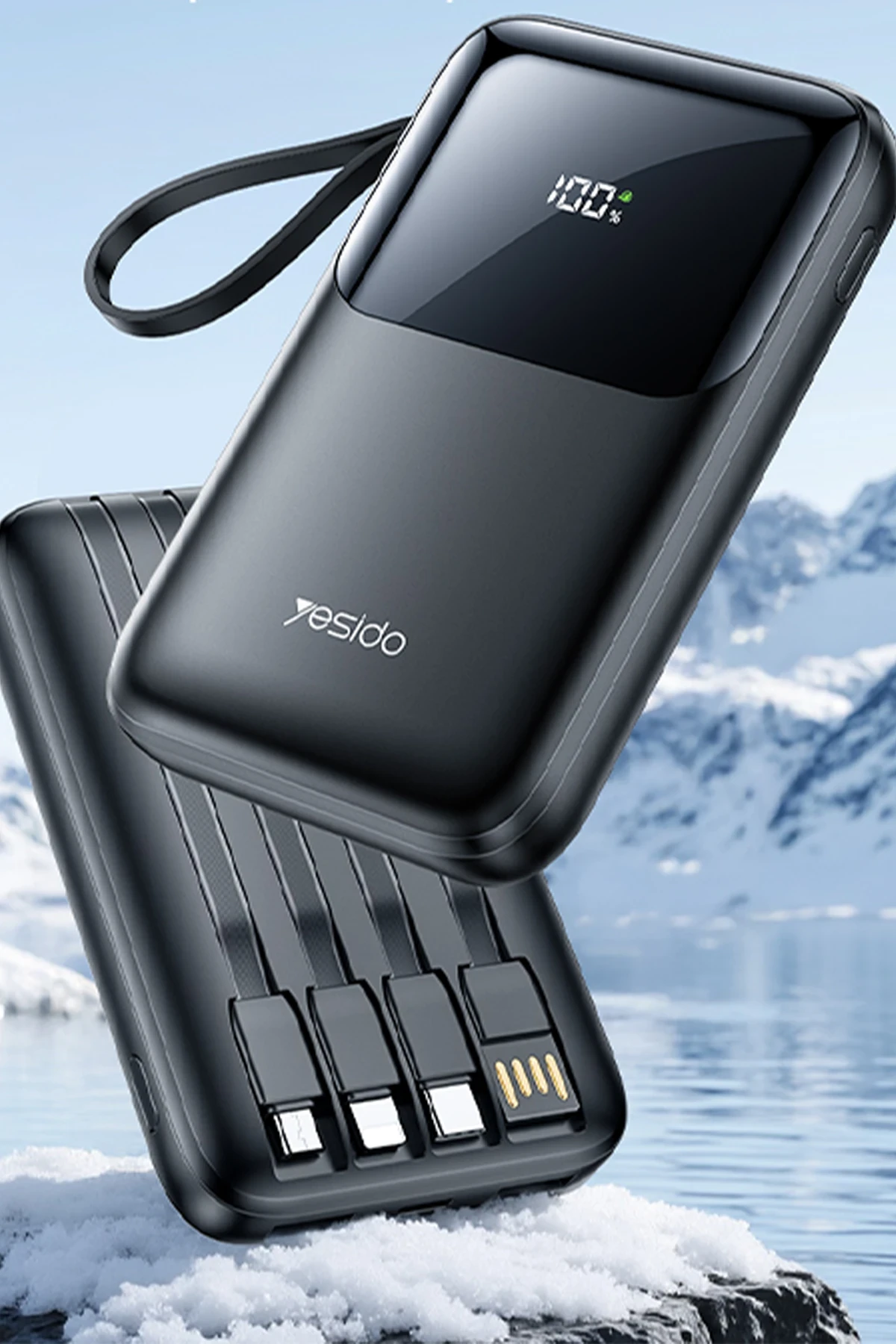 Yesido YP71 Dijital Göstergeli 10.000 mAh 6in1 22.5W PD Hızlı Şarj Powerbank