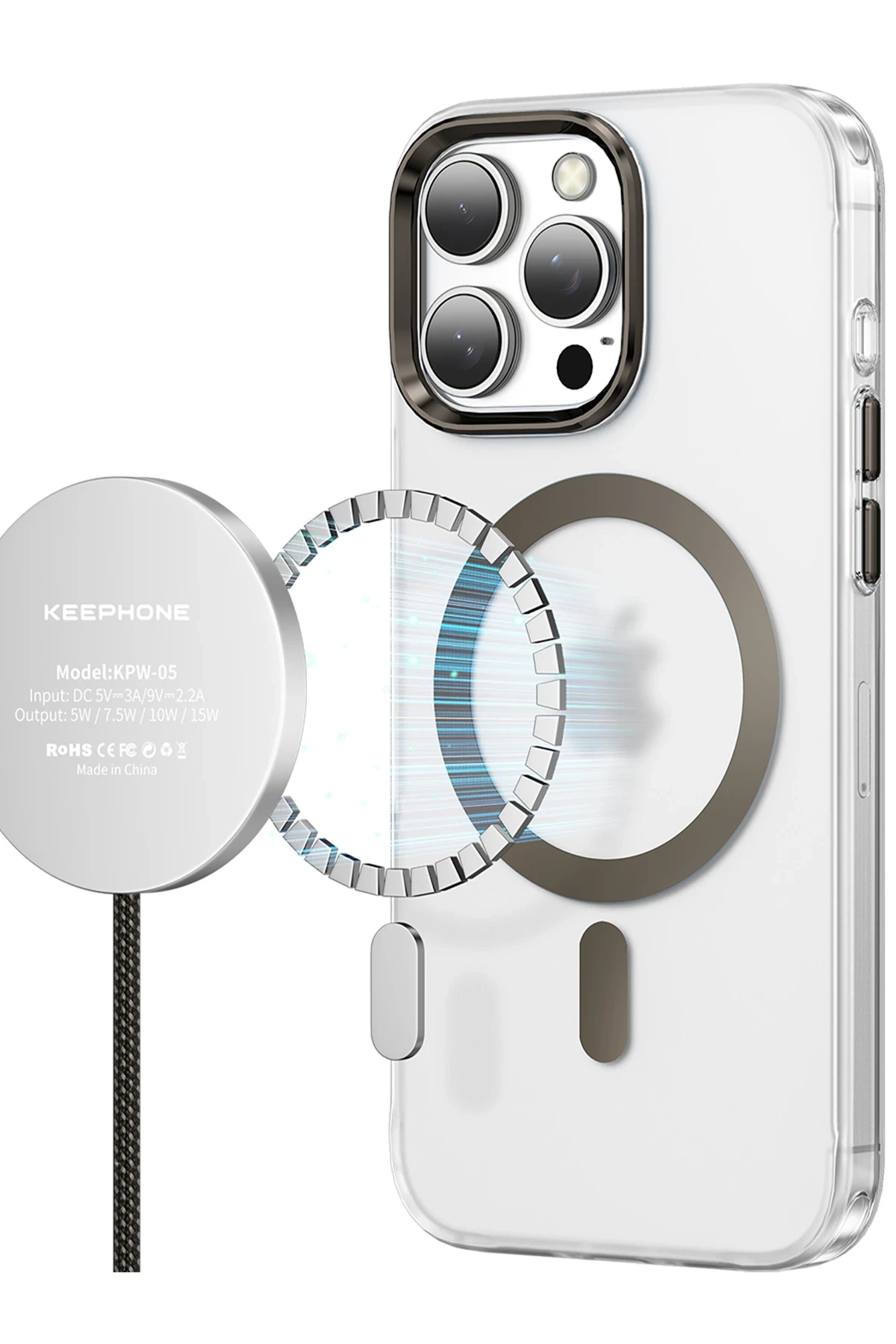 Keephone iPhone 16 Pro Dazzle Pro Matte Magsafe Kılıf - Siyah Titanyum