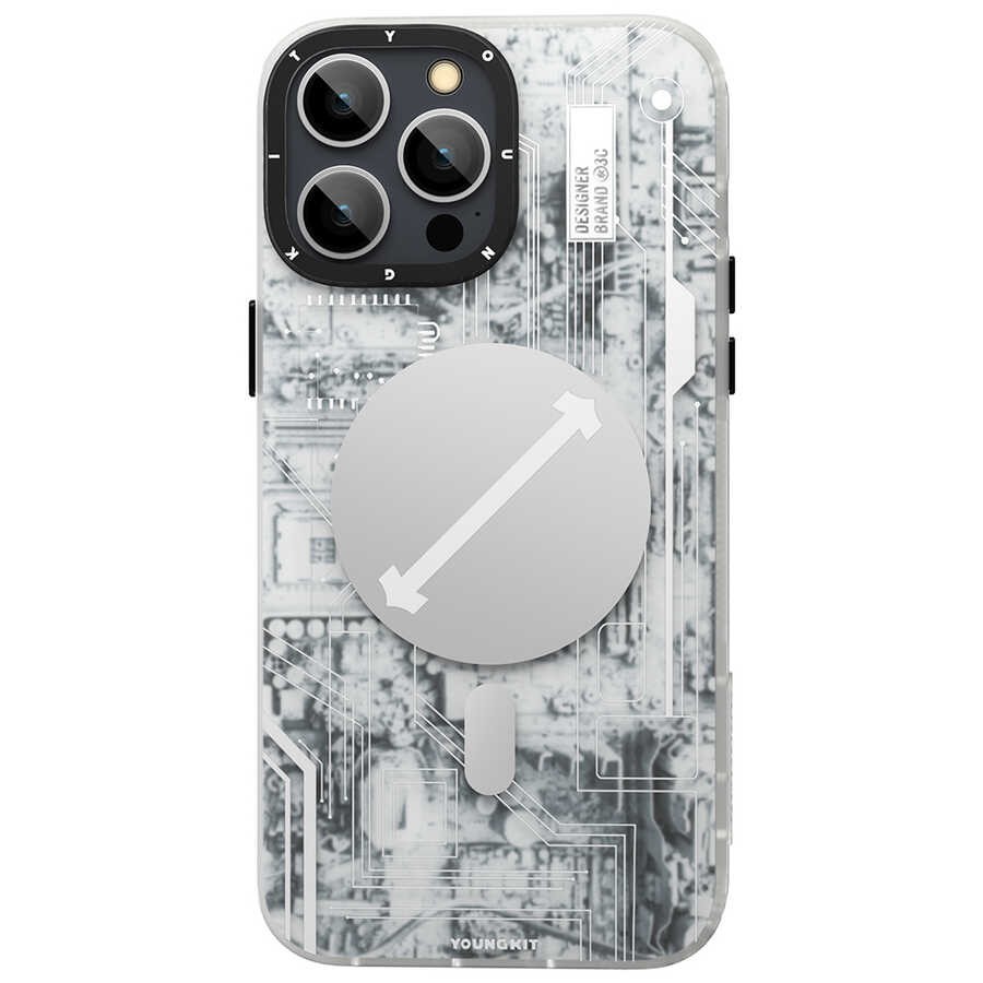 Apple iPhone 14 Pro Kılıf M-safe Şarj Özellikli YoungKit Technology Serisi Kapak
