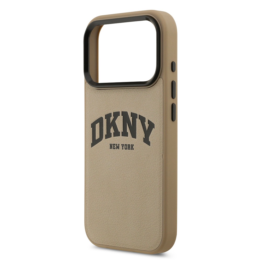 Apple iPhone 17 Pro Kılıf DKNY Orjinal Lisanslı M-safe Şarj Özellikli PU Deri Kabartmalı Kapak