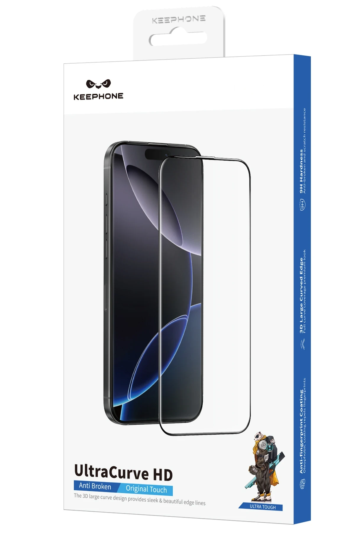 Keephone Apple iPhone 17 Pro Max UltraCurve HD 3D Cam Ekran Koruyucu