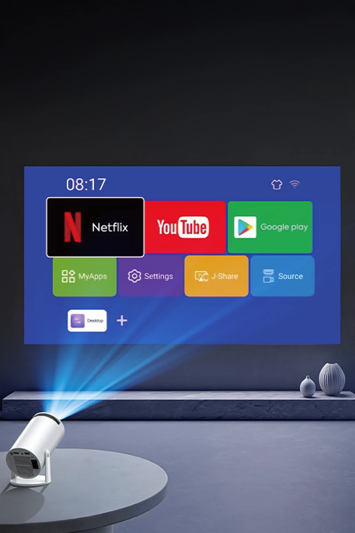 Yesido TV14 180 Derece Ayarlanabilir BT 5.0 720P Kablosuz Mini Projeksiyon Cihazı