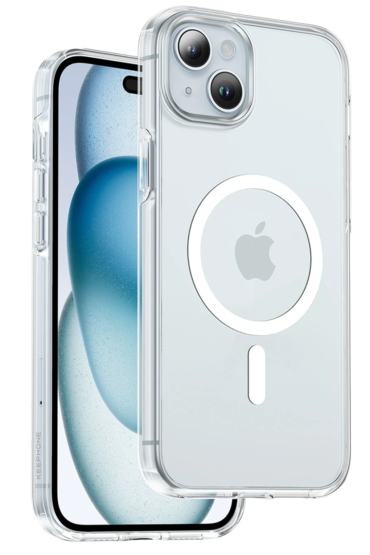 Keephone iPhone 15 Non Yellow Şeffaf Magsafe Kılıf