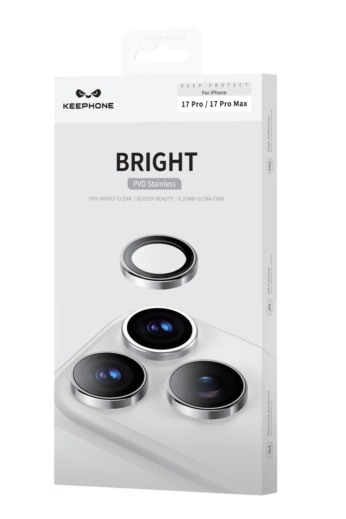 Keephone Apple iPhone 17 Pro Max Bright PVD Metal Kamera Lens