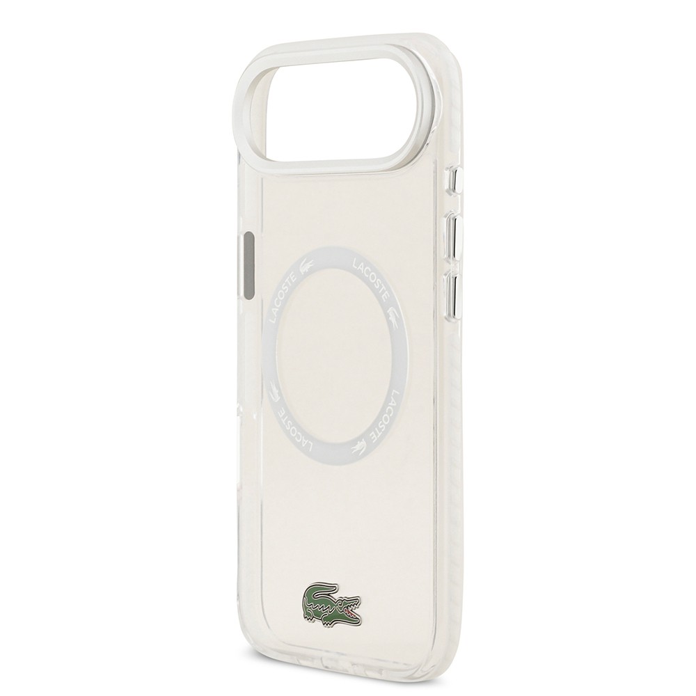Apple iPhone 17 Air Kılıf Lacoste Orjinal Lisanslı M-safe Şarj Özellikli İkonik Timsah Logolu Buzlu Kapak