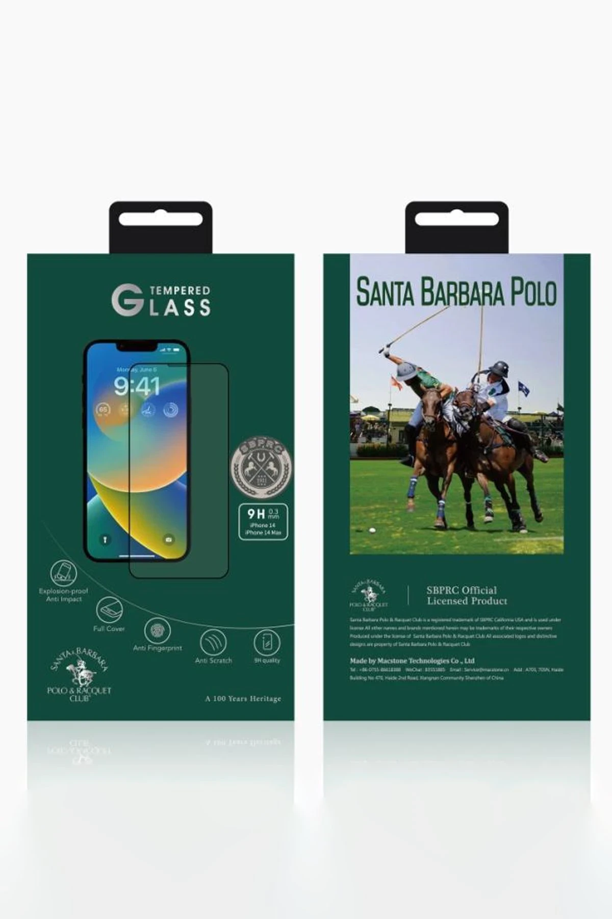 Santa Barbara Polo Racquet Club iPhone 14 Plus 3D Premium Cam Ekran Koruyucu