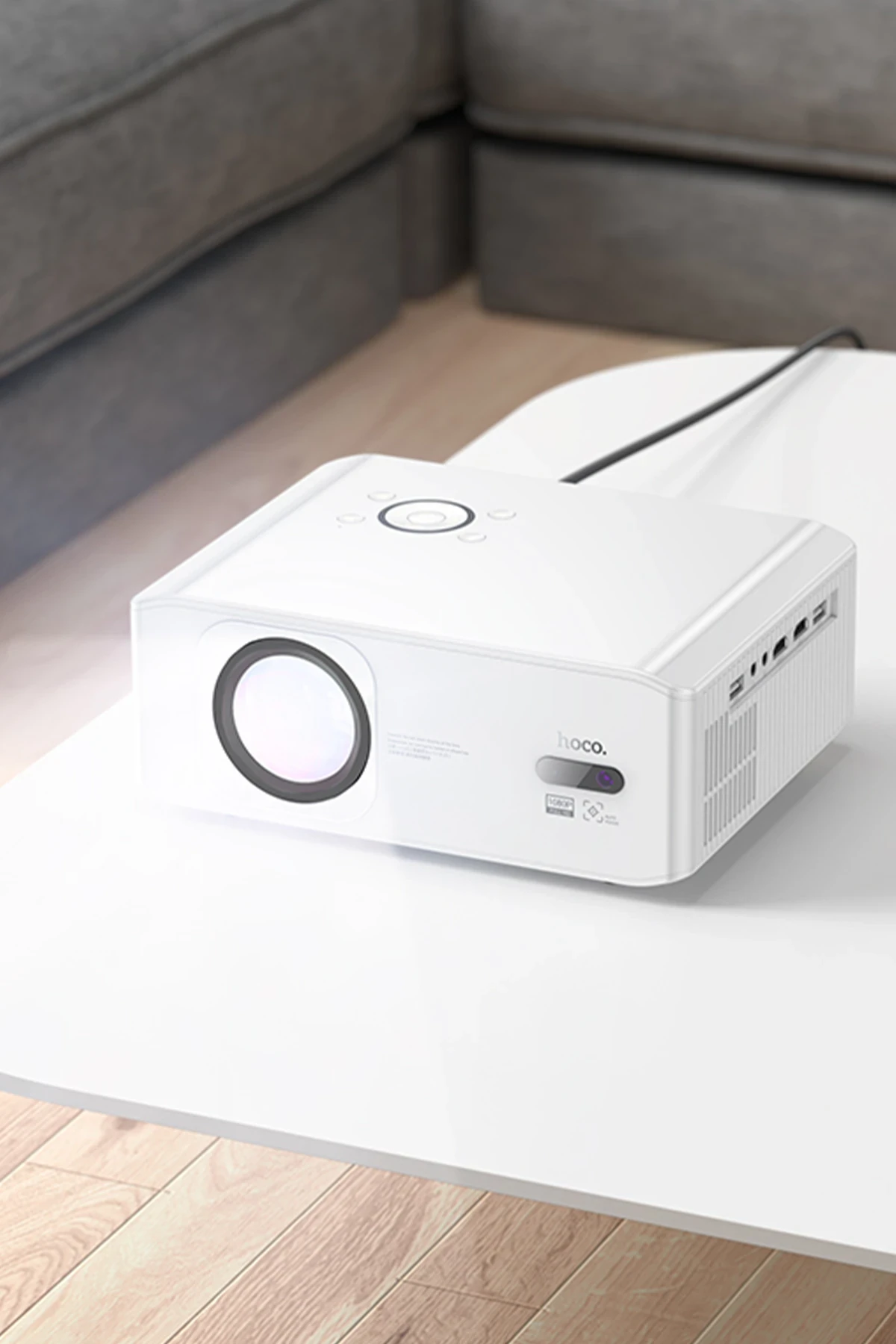 Hoco. DT3 Smart Elektrik Otomatik Odaklanma Özellikli 1080P Android Wifi Kablolu Projeksiyon Cihazı