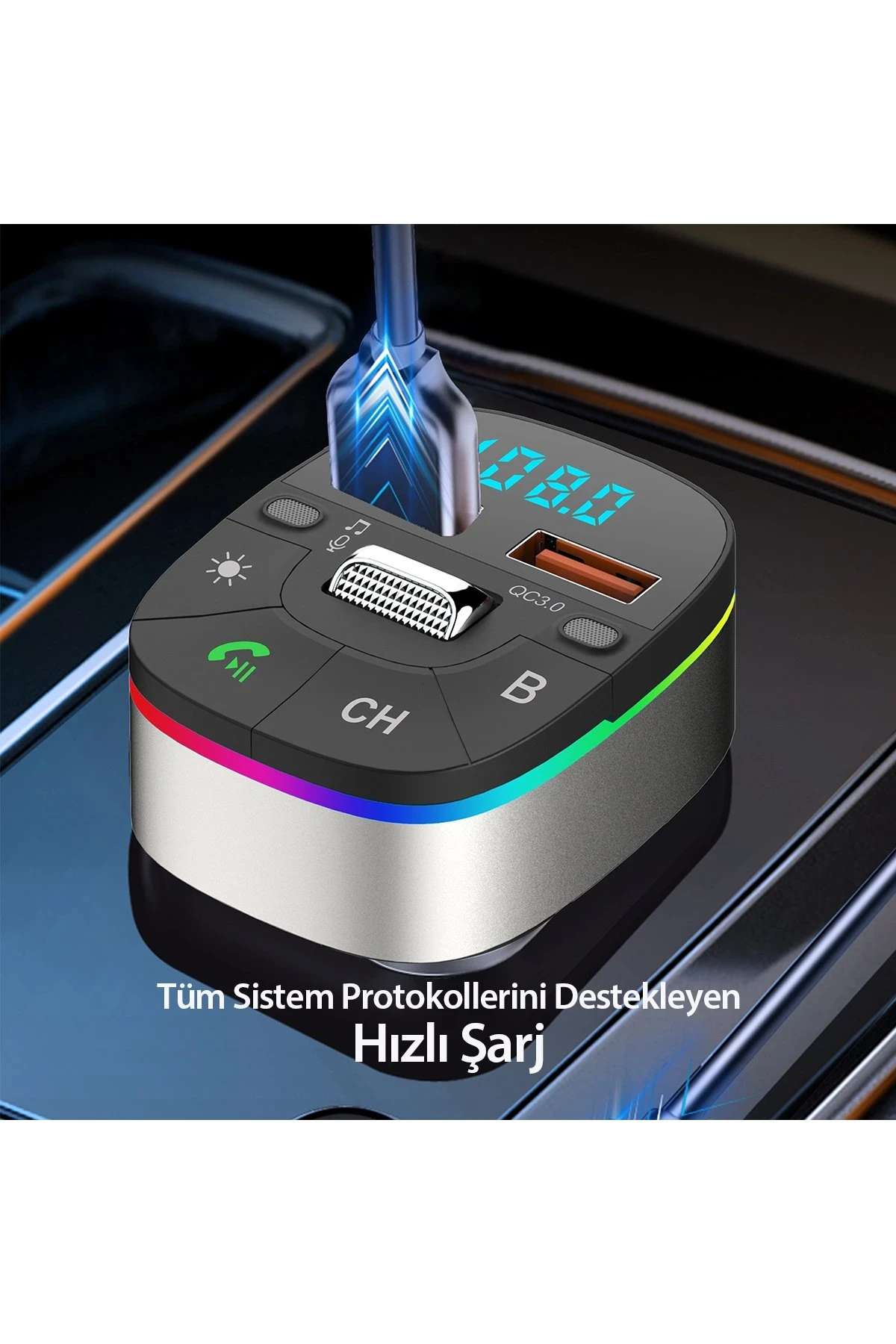 Earldom M74 Bluetooth USB3.0 Dijital FM Transmitter