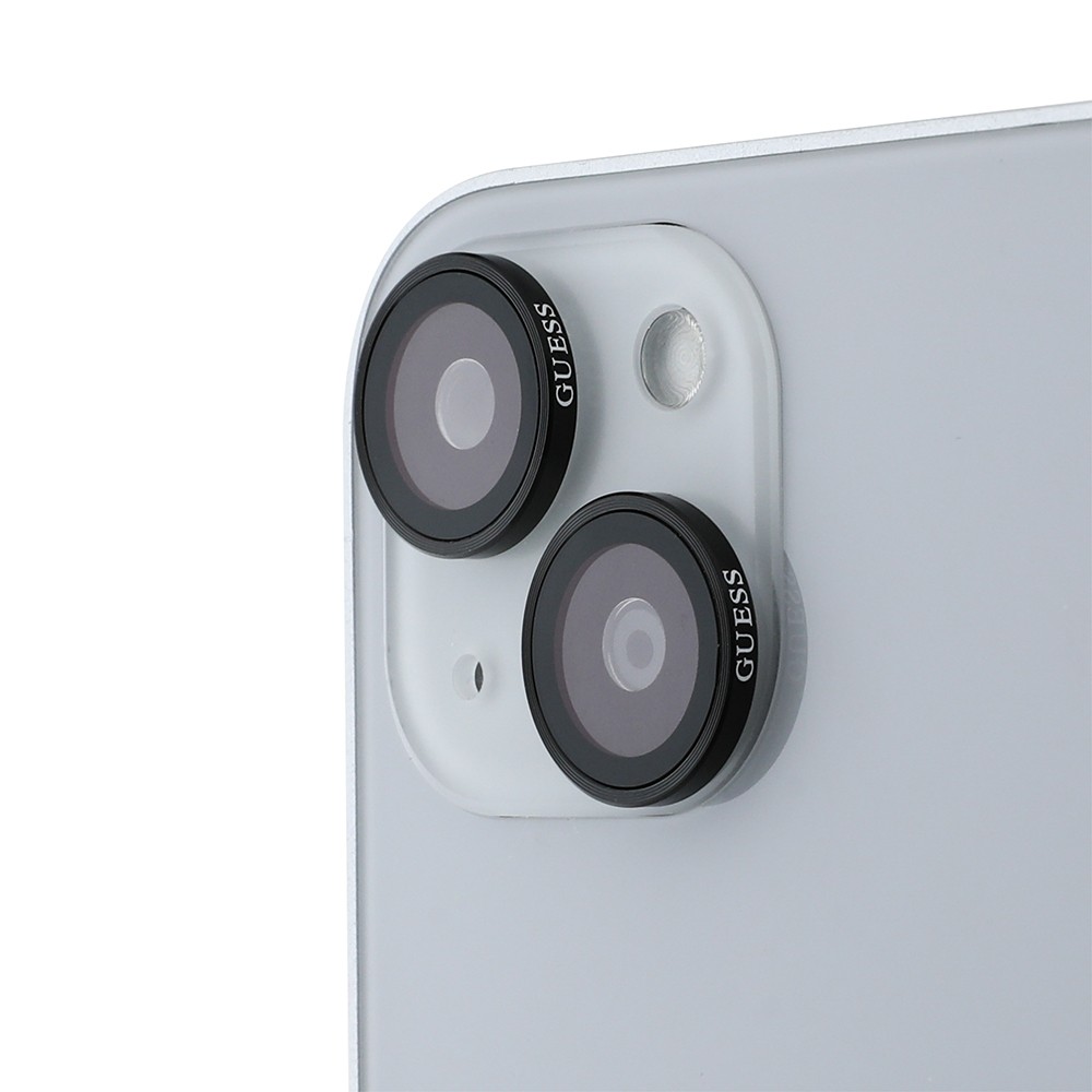 Apple iPhone 15 Plus Guess Orjinal Lisanslı Metal Kamera Lens Koruyucu
