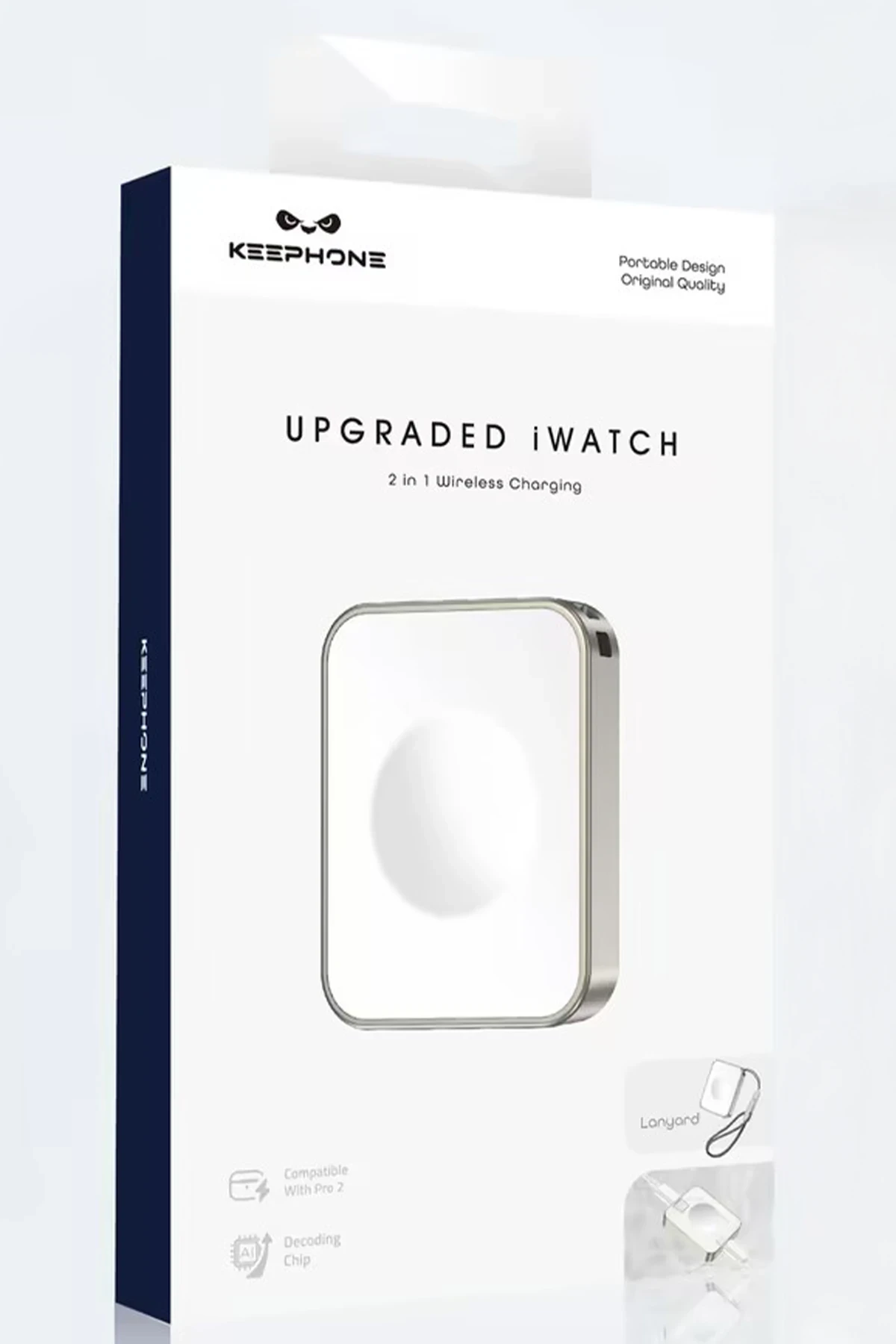 Keephone IC-017 Ekstra Type-C Çıkışlı Saat Kablosuz Şarj Aleti