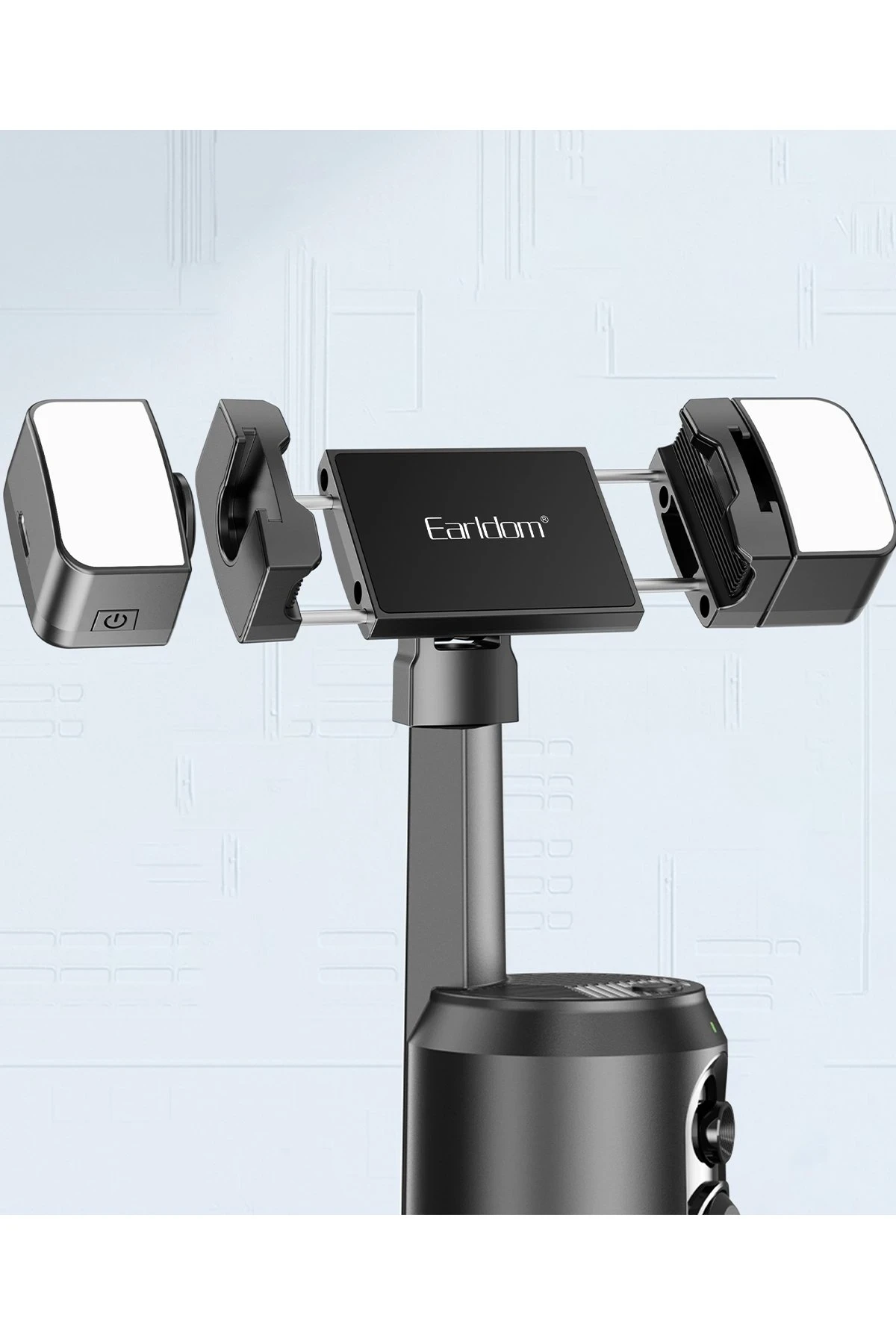 Earldom ZP32 360 Derece Ayarlanabilir BT 5.2 RGB Işık ve Beyaz Işık Aydınlatmalı Akıllı Yüz Takip Özellikli Selfie Gimbal