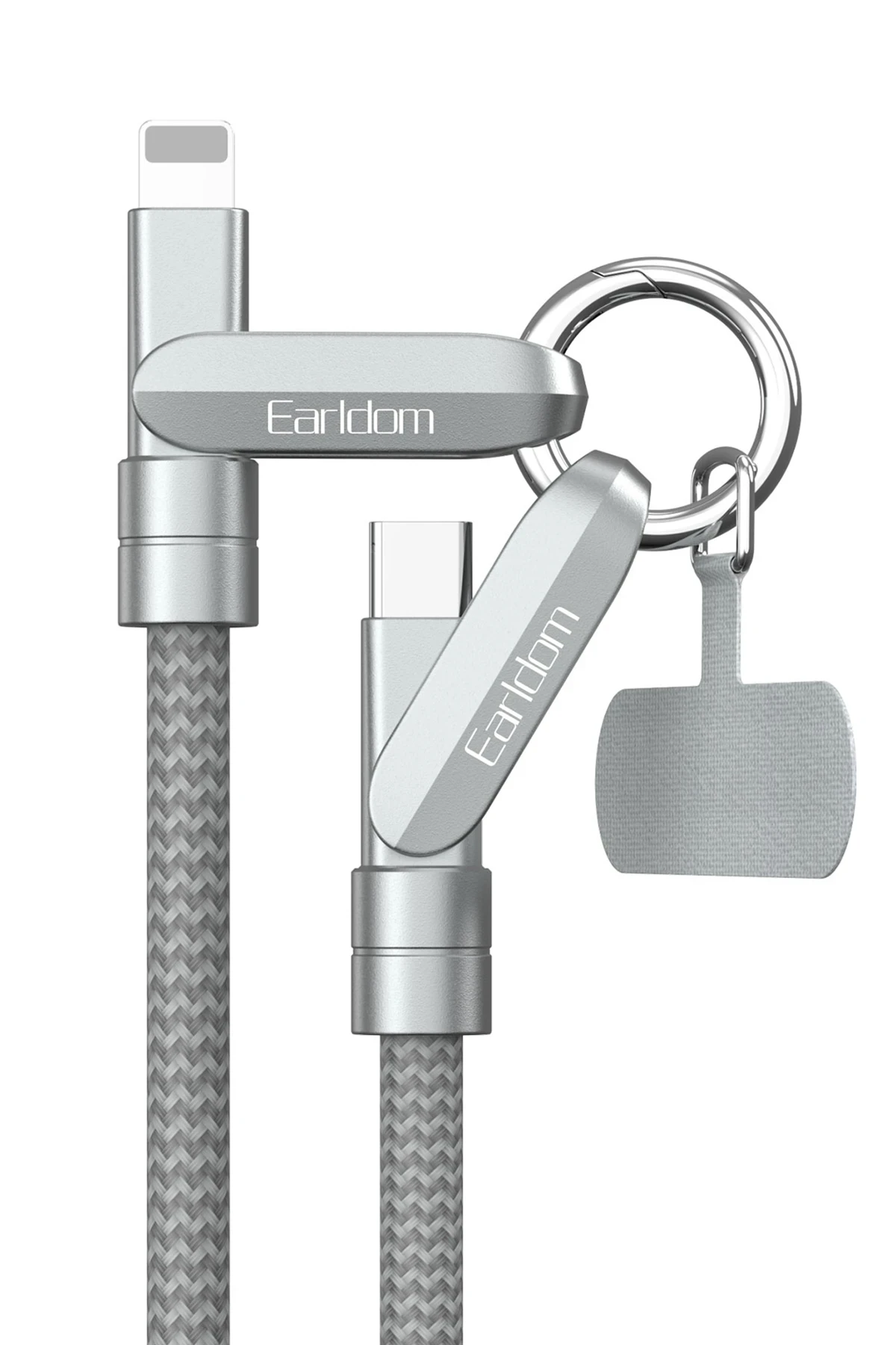 Earldom EC-208CL 1M 27 Type-C to Lightning Ekstra Boyun Askısına Dönüşme Özellikli PD Hızlı Şarj Kablosu