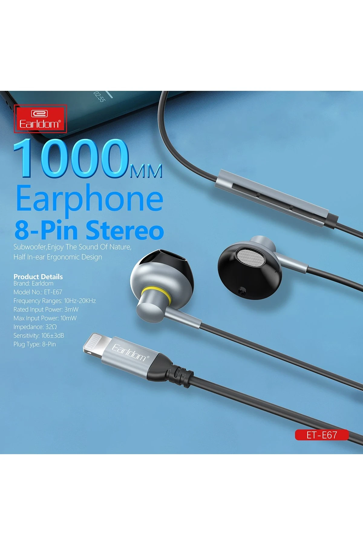 Earldom E67 Lightning Kablolu Kulaklık