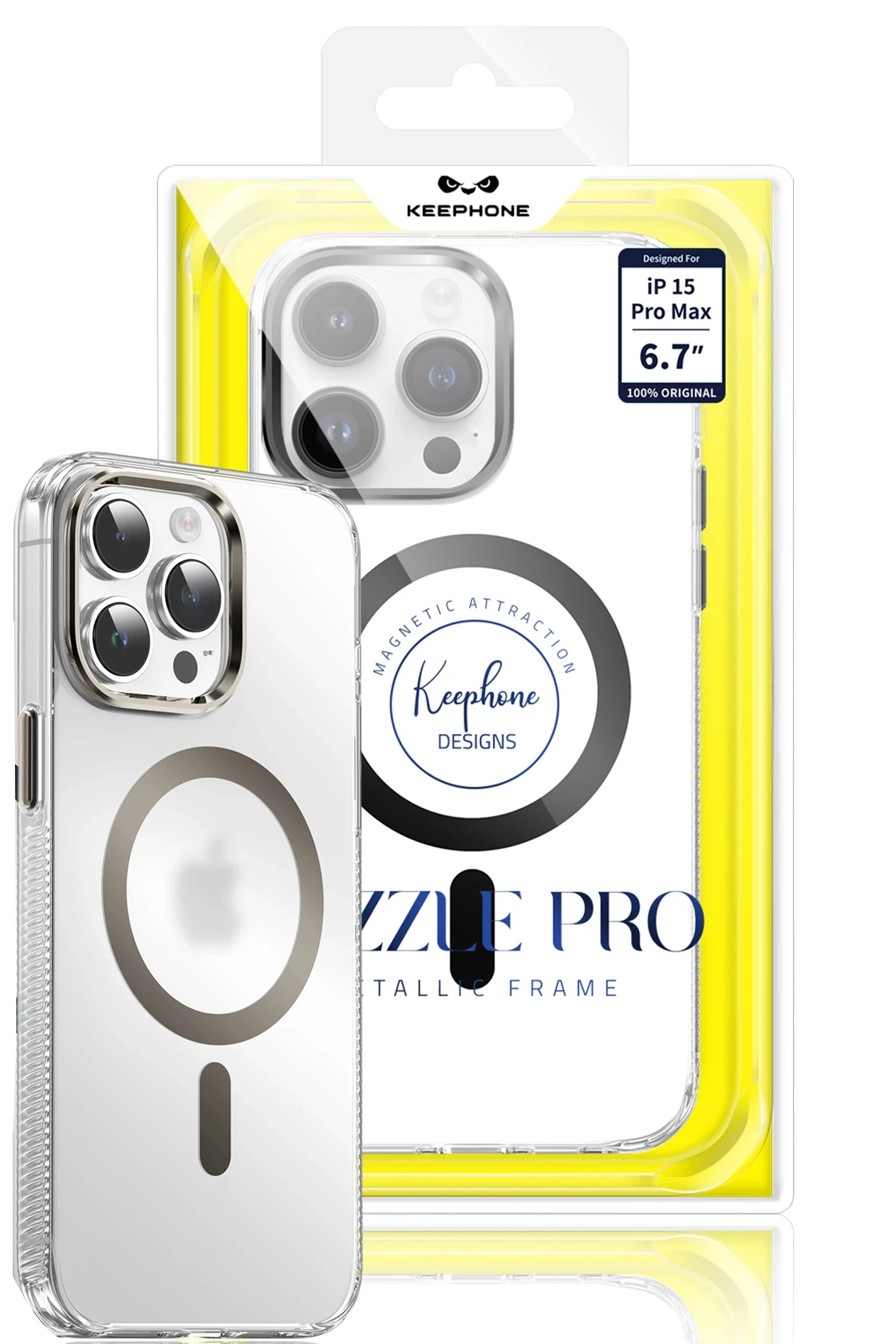 Keephone iPhone 15 Pro Max Dazzle Pro Matte Magsafe Kılıf