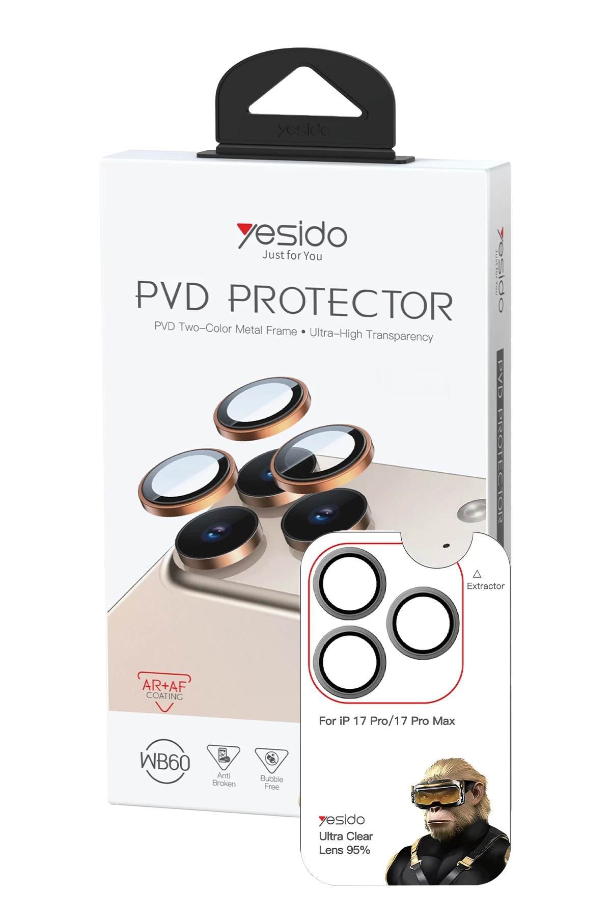 Yesido Apple iPhone 17 Pro Max WB60 Metal Kamera Lens