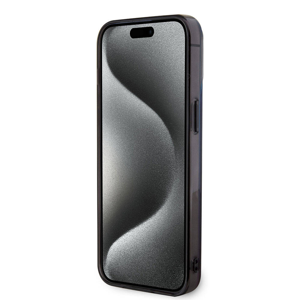 Apple iPhone 15 Pro Max Kılıf BMW M-safe Şarj Özellikli Transparan Renk Geçişli Dizayn Orjinal Lisanslı Kapak