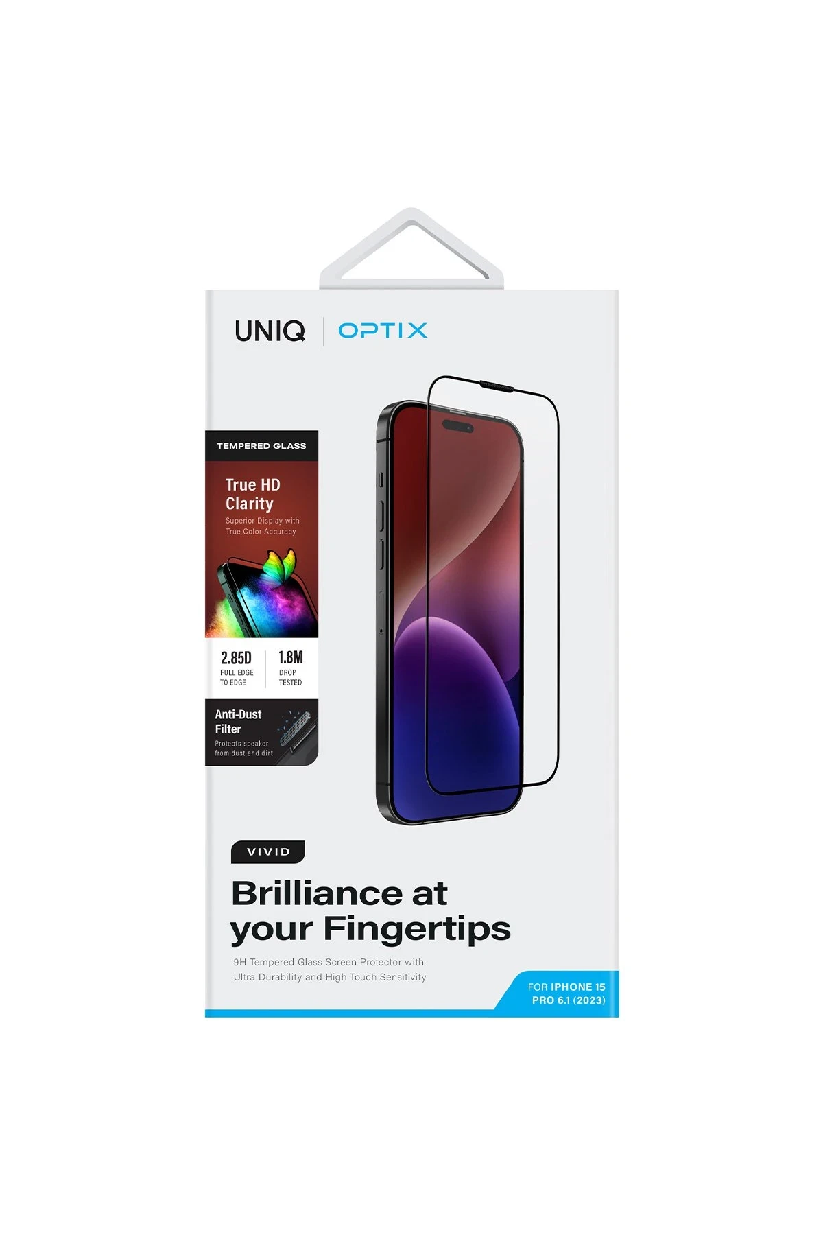 Uniq iPhone 15 Plus Optix Vivid Cam Ekran Koruyucu