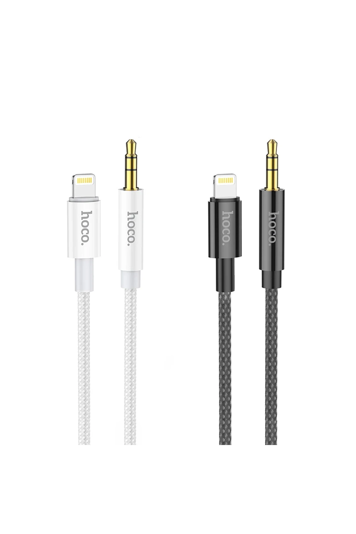 Hoco. UPA19 1M Hasırlı Lightning to Aux Kablo