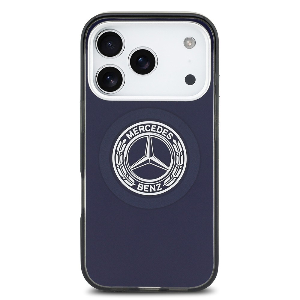 Apple iPhone 17 Pro Max Kılıf Mercedes Benz Orjinal Lisanslı M-safe Şarj Özellikli Çift Katmanlı PC Nostaljik Yıldız Dizayn Kapak